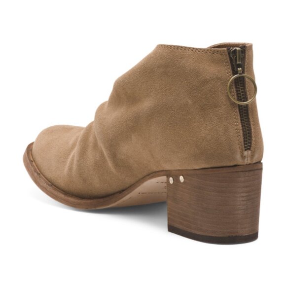 NEW BEEK Made In Mexico Suede Eaglet Mid Shaft women Boots in Chestnut 825 10m5 - Picture 3 of 6